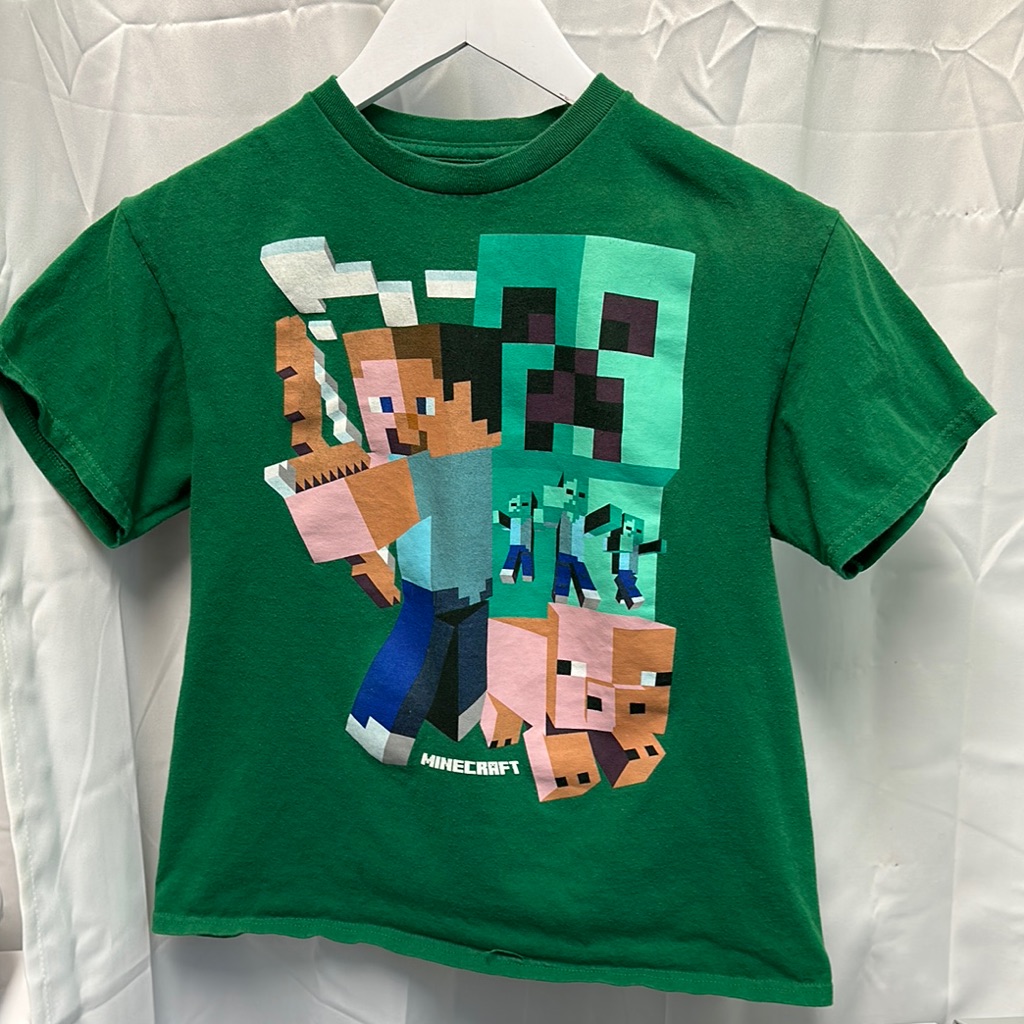 Kids Green Minecraft T-Shirt